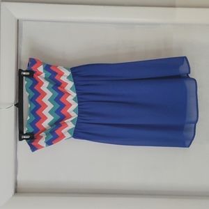 Sequin Hearts strapless dress, size large